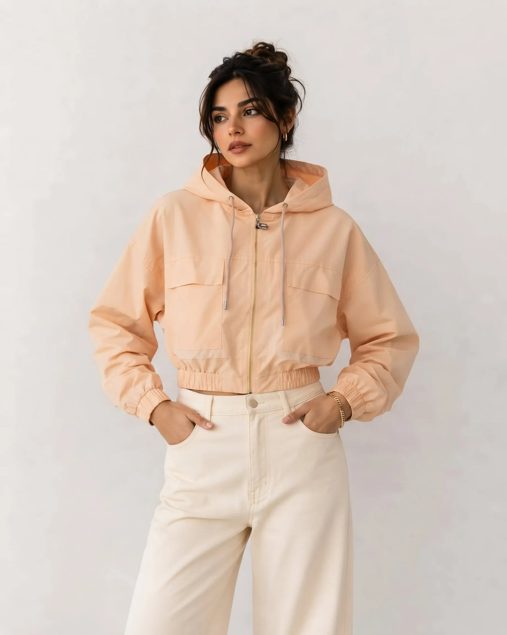 Women's Casual Short Parachute Jacket