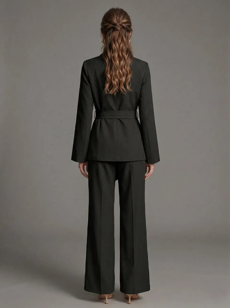 Women's Italian Belted Suit Set