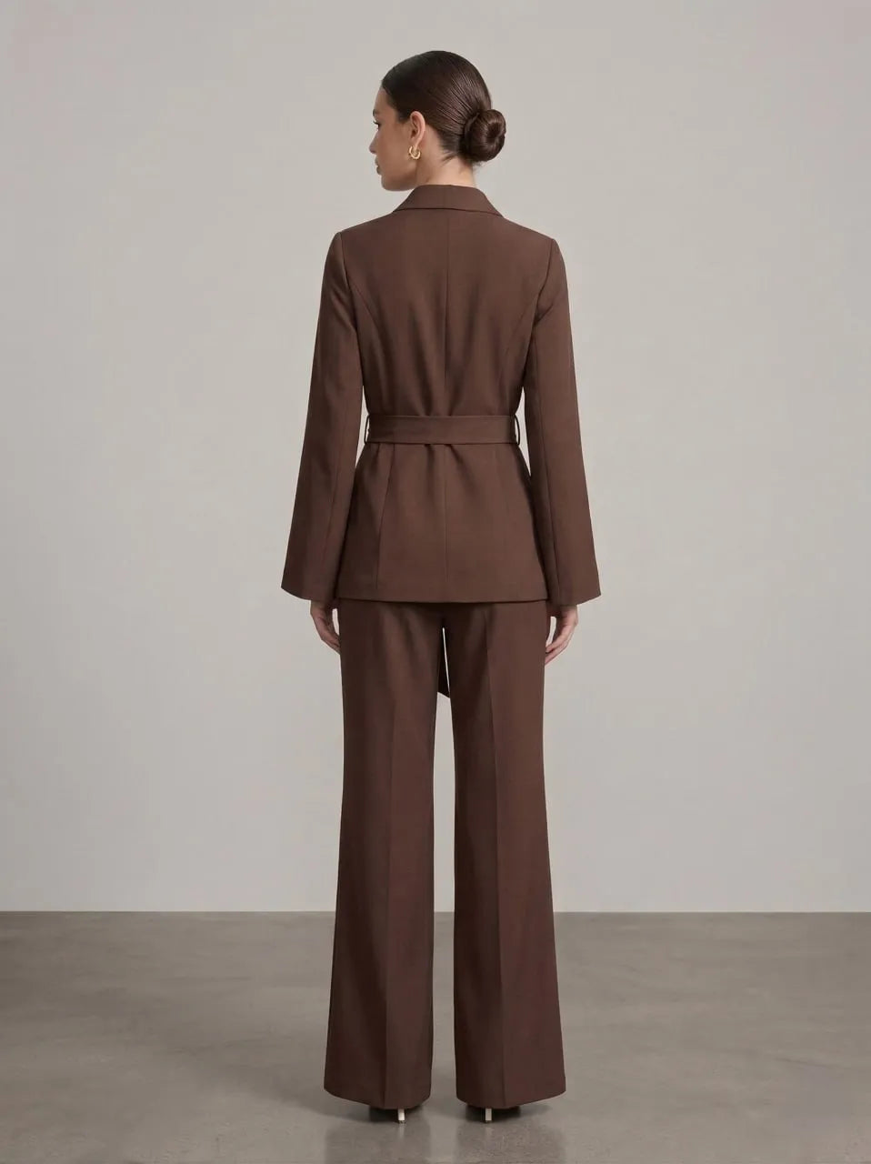 Women's Italian Belted Suit Set