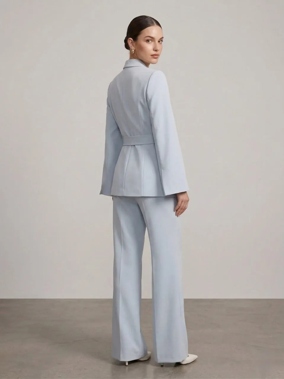 Women's Italian Belted Suit Set