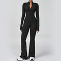 Women's Zipper Front Long Sleeve Tight Yoga Athletic Top